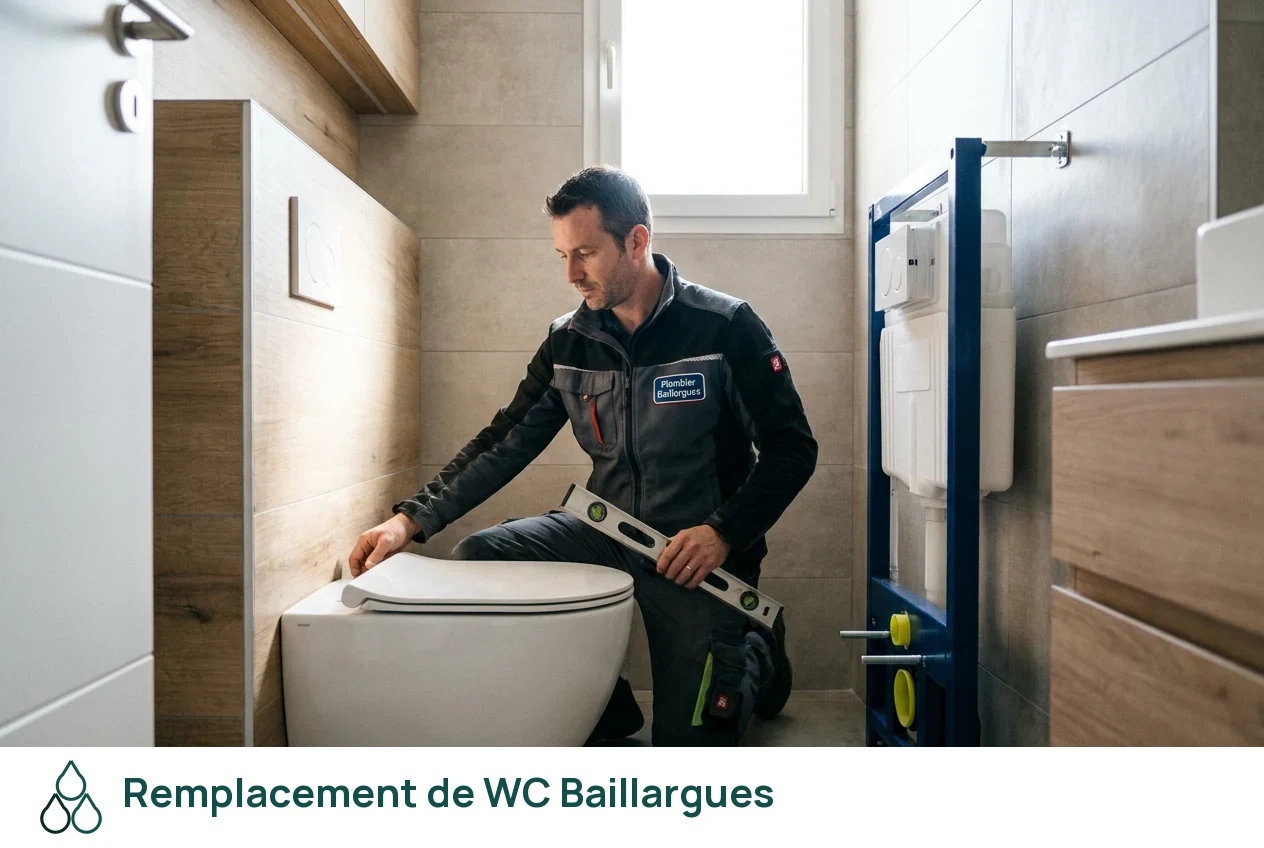Remplacement de WC à Baillargues